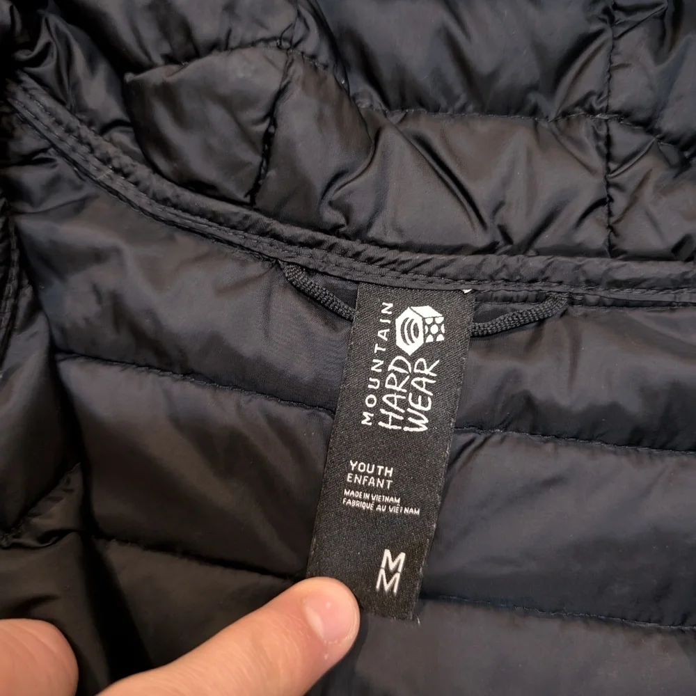 Mountain Hardwear Glen Alpine Down Hoodie Youth M Flaws Green